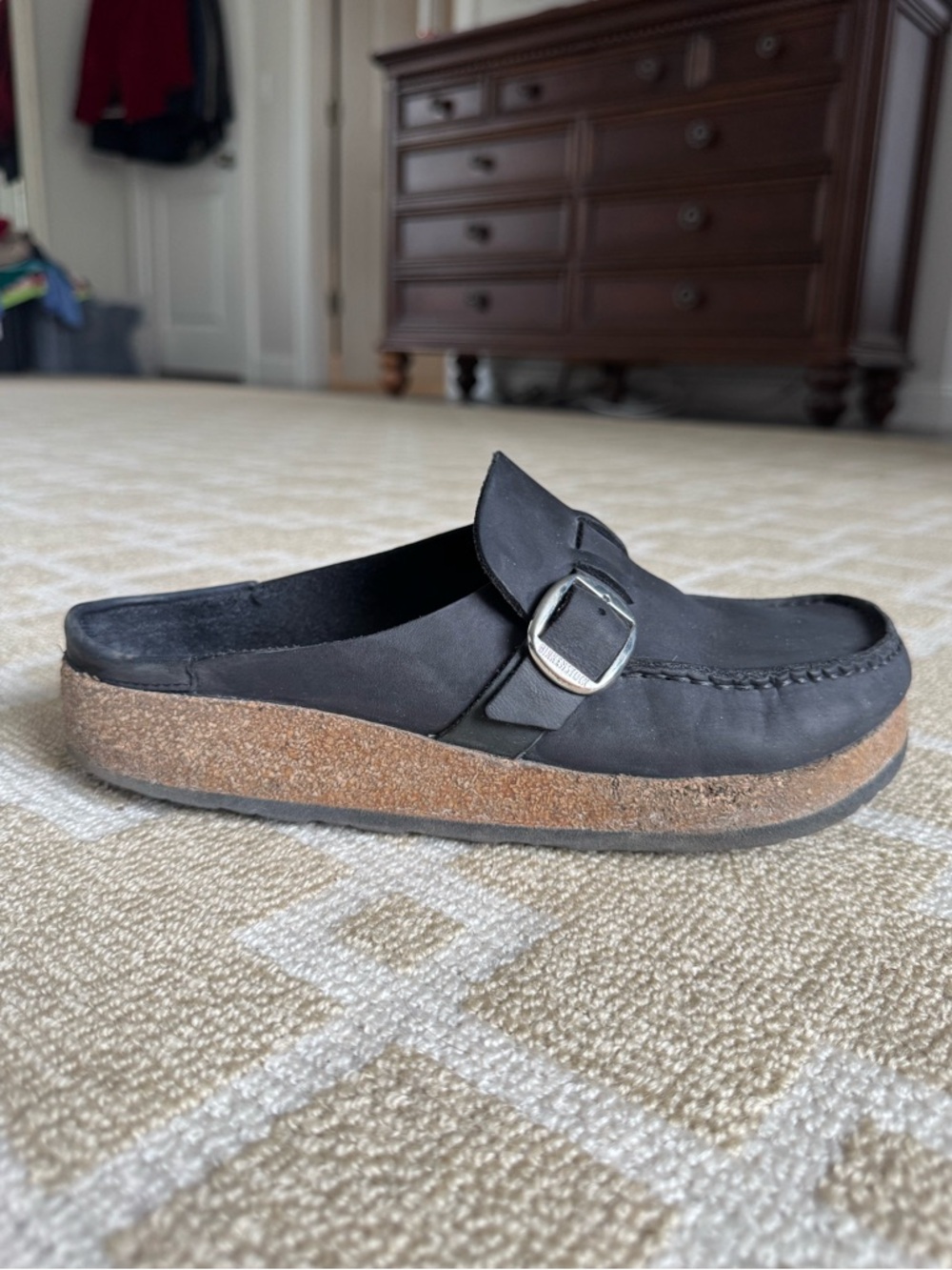 Birkenstock Buckley Clog Black Leather Buckle EU 39 (US 8-8.5) - Picture 7 of 17
